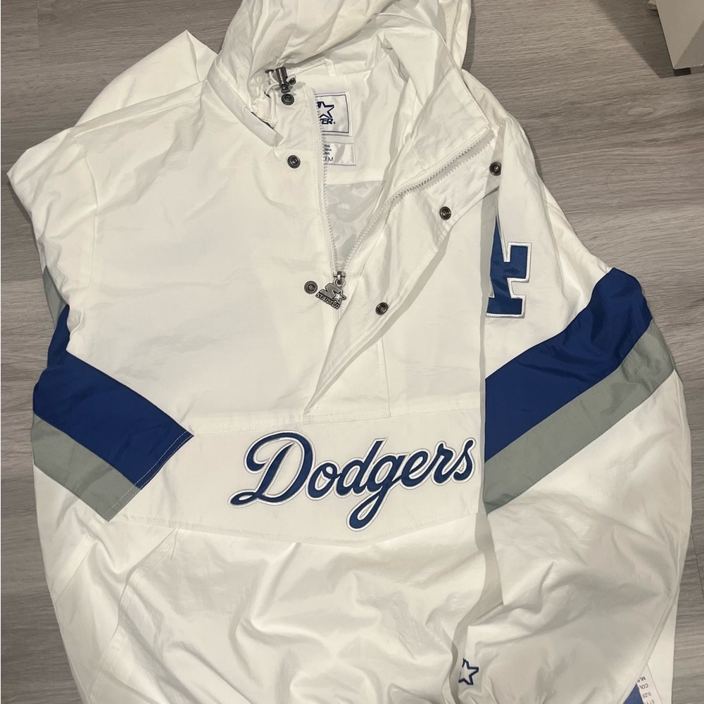 Starter White Los Angeles Dodgers Spring Jacket